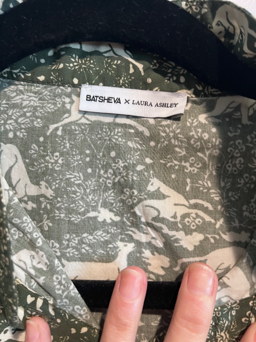 Batsheva X Laura Ashley Puff Sleeve Peplum Blouse Size 10 - Picture 3 of 6